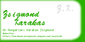 zsigmond karakas business card